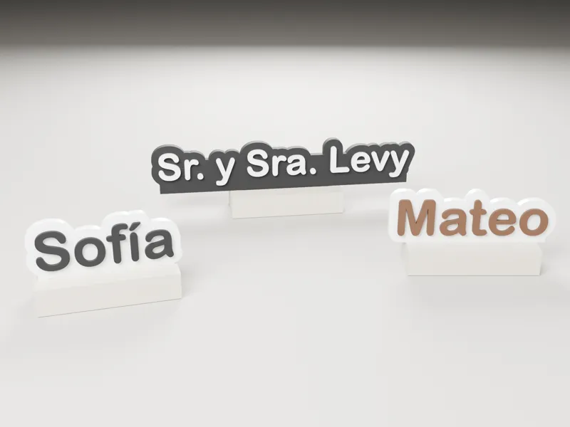 Nombre para mesa (foto de referencia)