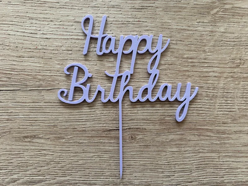 Topper Happy Birthday (foto de referencia)